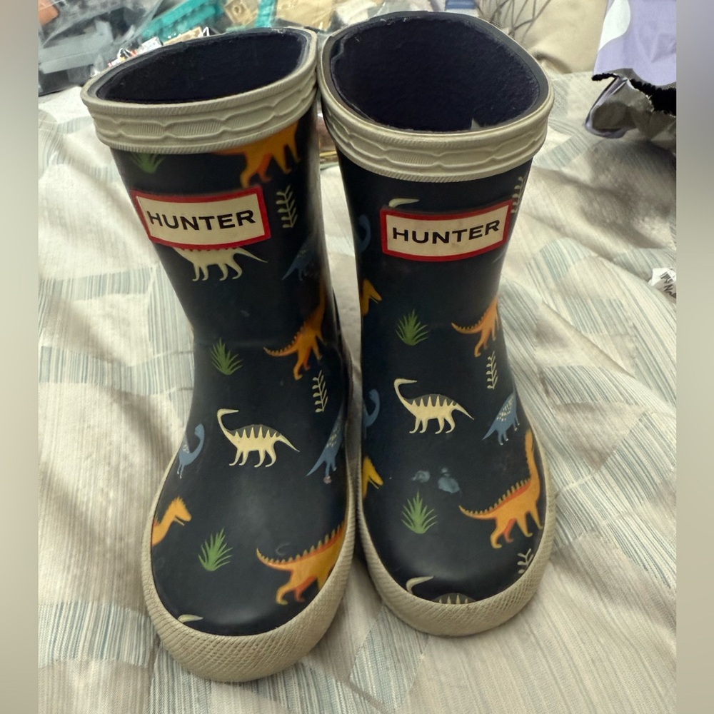 Hunter Kids Dinosaur Rain Boots